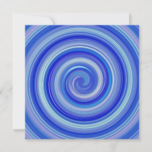 Carte Fancy spirale bleue
