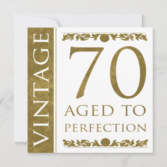Carte Fancy Vintage 70e anniversaire (Devant)