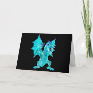 Carte Fantaisie artistique de Dragon de l'eau bleue pers