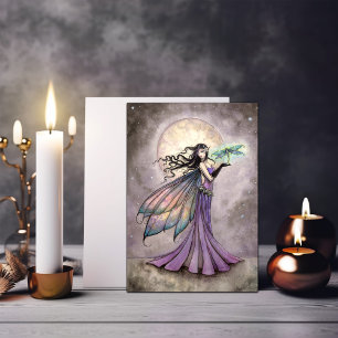 Carte Fantaisie d'Art de Fée et Libellule