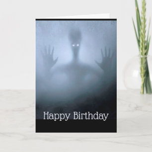 Carte Fantasy Alien Fog Birthday Scary Ghost Night