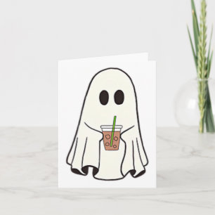 Carte Fantôme Boire Café Drôle Costume Halloween Coff