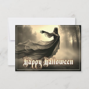Carte Fantôme Féminin Noir dans l'Enfer - Halloween