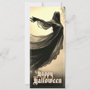 Carte Fantôme Féminin Noir dans l'Enfer - Halloween