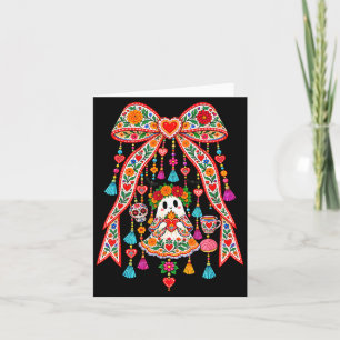 Carte fantôme mexicain halloween arc jour des morts dia