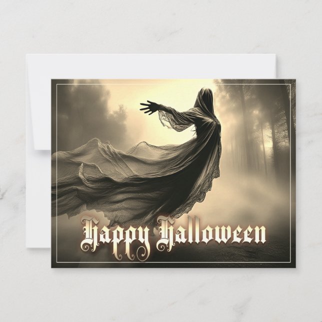 Carte Fantôme noir féminin dans Hellscape - Halloween (Devant)