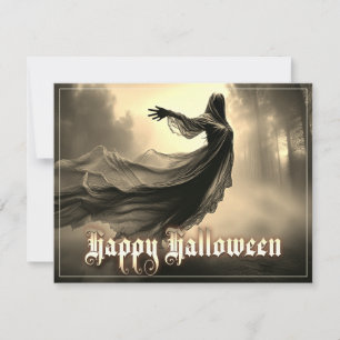 Carte Fantôme noir féminin dans Hellscape - Halloween