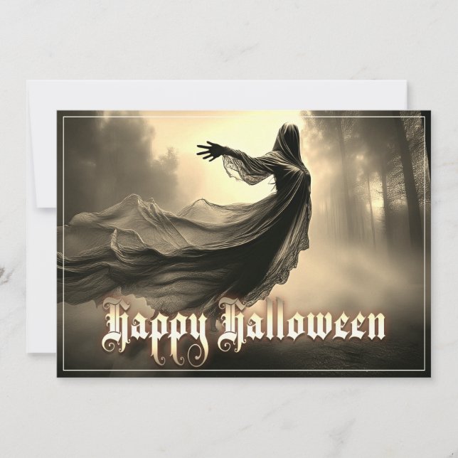 Carte Fantôme noir féminin dans Hellscape - Halloween (Devant)