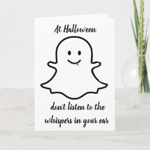 CARTE **FANTÔME QUI COURTISÉ À HALLOWEEN**