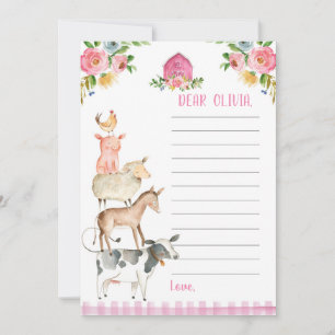 Carte Farm Birthday Girl Barnyard Time Capsule Card