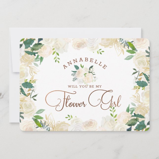 Carte Farmhouse Flower Rustic Flower Proposition Card (Devant)