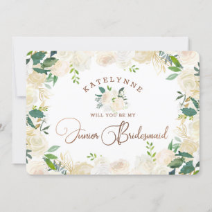 Carte Farmhouse Fresh Rustic Jr Bridesmaid Proposition