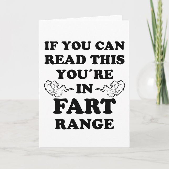 Carte Fart Range Drôle Drôle Dire Fun Bloating Farting C (Devant)