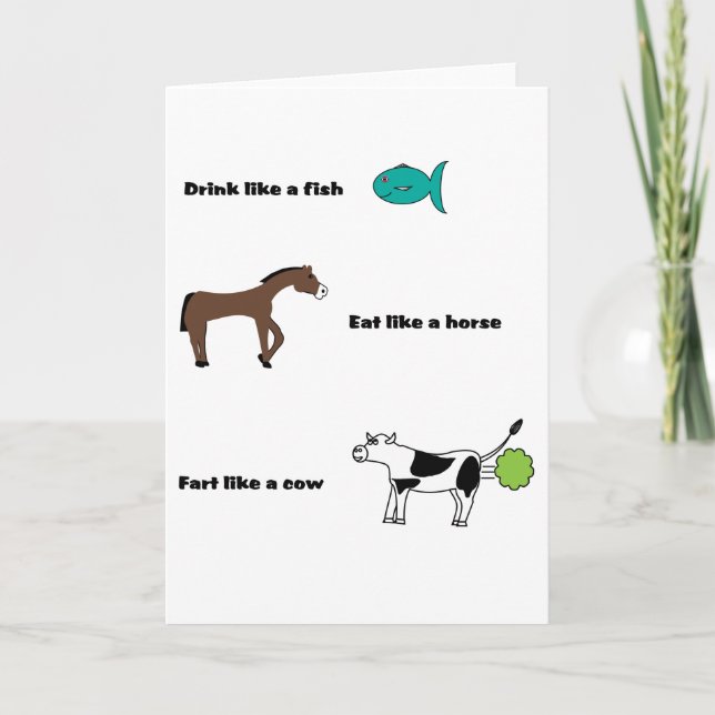 Carte Farte comme une vache (Devant)