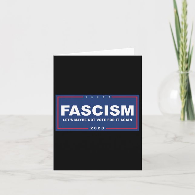 Carte Fascisme - Symbole de campagne anti-Trump pro-bide (Devant)