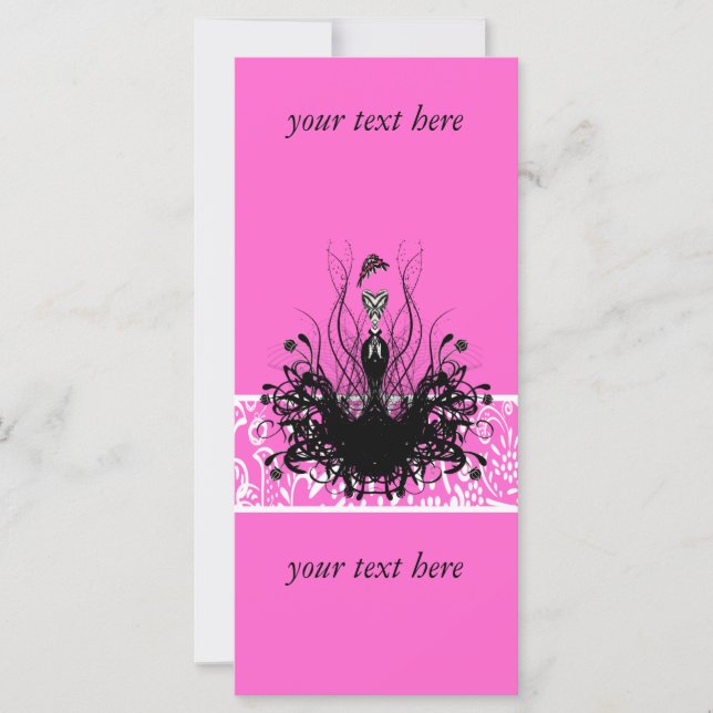 Carte Fashion Diva Invitations, Flyers et Stickers (Devant)