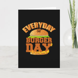 Carte Fast Food Burger Cheese Funny Eat Foodie Gift Idea