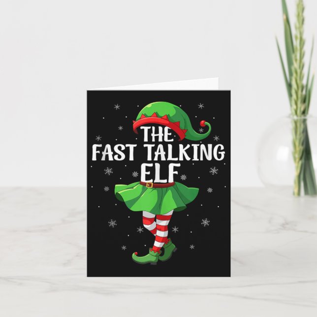 Carte Fast Talking Elf Christmas Girls Women Elf Squad X (Devant)