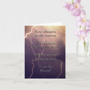 Carte Fate Whispers to the Warrior Greeting Card