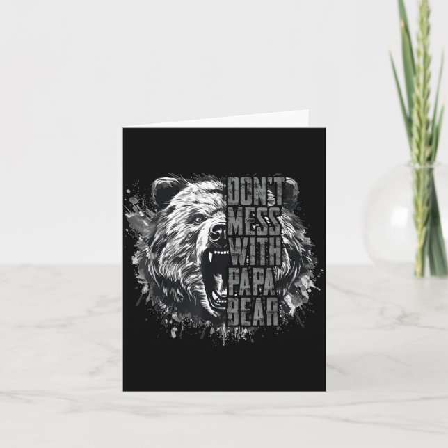 Carte Father's Day Don't Mess With Papa Bear  (Devant)