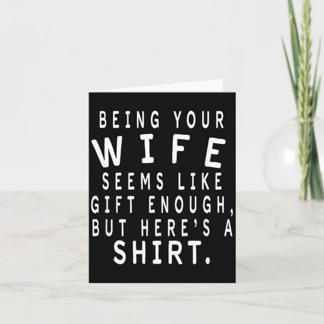 Carte Father's Day Gift From Wife To Husband Sarcastic Q (Devant)