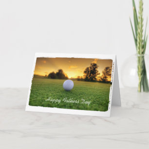 Carte Fathers day golf greeting card
