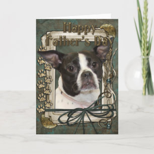 Carte Fathers Day - Stone Paws - Boston and Rat Terrier