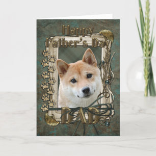 Carte Fathers Day - Stone Paws - Shiba Inu