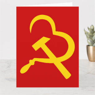 Carte Faucille Et Marteau, Coeur, Amour, Communisme