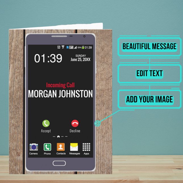 Carte Faux appel téléphonique Anniversaire (So why did you send a card instead of an actual phone call? )