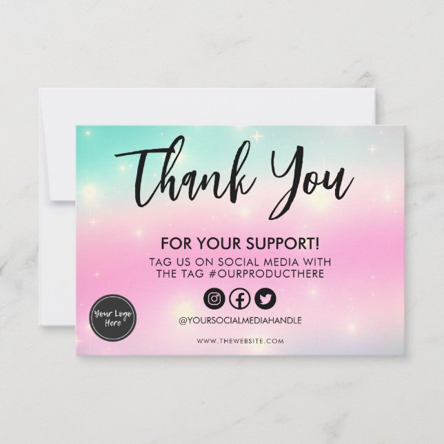 Carte Faux Glittery Stars Calligraphie Média Insertion (Devant)