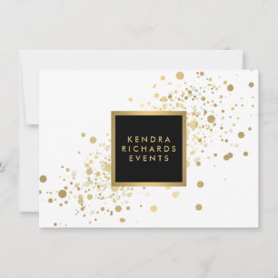 Carte Faux Gold Confetti sur le certificat cadeau blanc