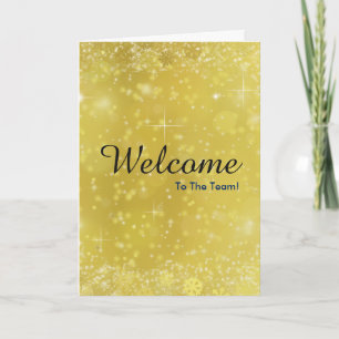 Carte Faux Gold Nouvelle bienvenue aux employés