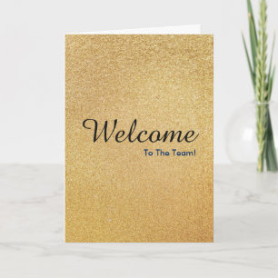 Carte Faux Gold Nouvelle bienvenue aux employés