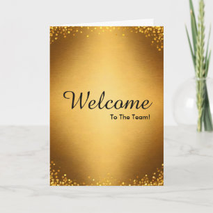 Carte Faux Gold Nouvelle bienvenue aux employés