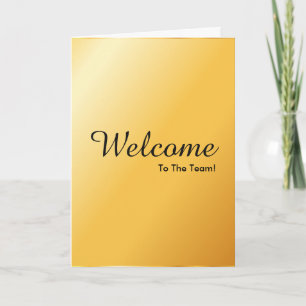 Carte Faux Gold Nouvelle bienvenue aux employés