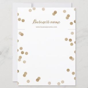 Carte Faux Gold Parties scintillant Dots Arrière - plans