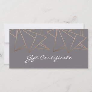 Carte Faux or rose élégant moderne minimaliste géométriq
