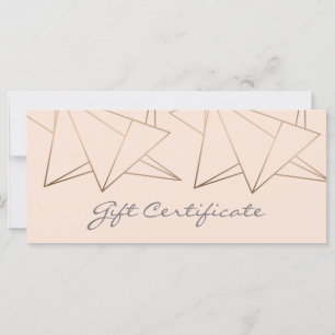 Carte Faux or rose élégant moderne minimaliste géométriq