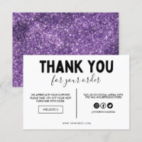 Faux Purple & Black Parties scintillant Merci Médi