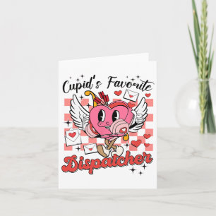 Carte Favori de Cupidon Dispatcher Rétro Saint-Valentin 