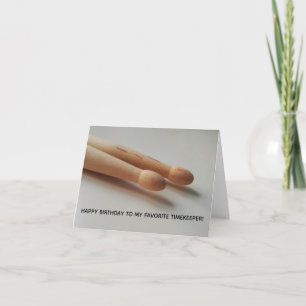 Carte Favori Drummer Percussionniste Timekeeper Annivers
