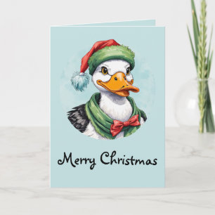 Carte Favoris de Noël animal amusant - Canard 2