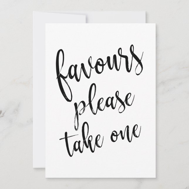 Carte Favoriser S'Il Vous Plaît Prendre Un Signe Abordab (Devant)