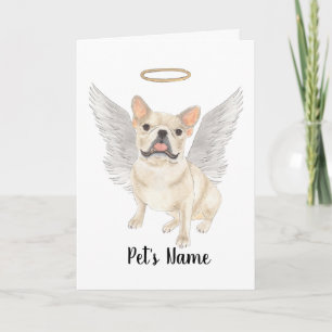 Carte Fawn Tan Cream Frenchie Sympathy Memorial