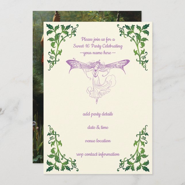 Carte Fée dans AD76B2 (Devant / Derrière)