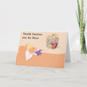 Carte Fée de dents Laisser de l'argent pour un jeune gar
