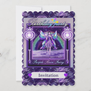 Carte Fée de pluie violette