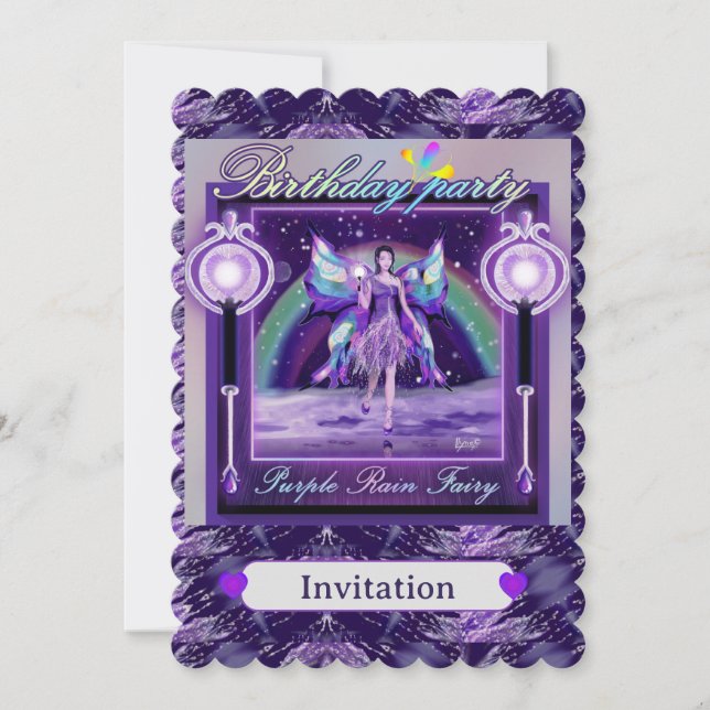 Carte Fée de pluie violette (Devant)