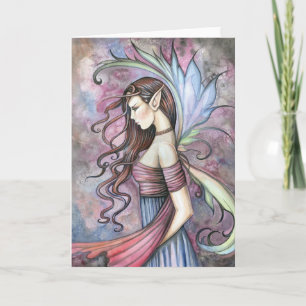 Carte Fée Gothique Aquarelle Fairy